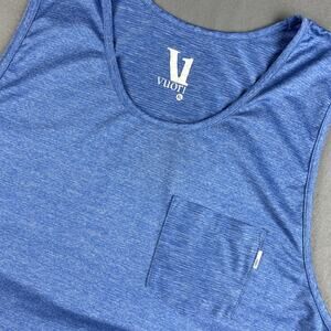 Vuori Men's Tradewind Performance Tank Top Blue Pocket Size XL